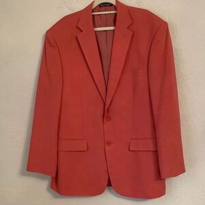 John Blair Men's Coral Blazer Linen Blend Size 42